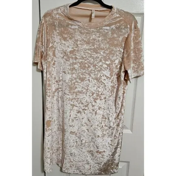 Women's Velvet Dress EUC Size Small in Light Pink - Picture 1 of 6